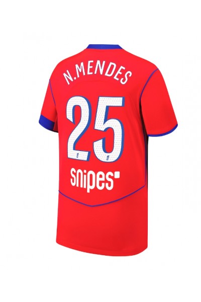 Paris Saint-Germain Nuno Mendes #25 Jalkapallovaatteet Kolmaspaita 2025-26 Lyhythihainen Paris Saint-Germain Nuno Mendes #25 Jalkapallovaatteet Kolmaspaita 2025-26 Lyhythihainen